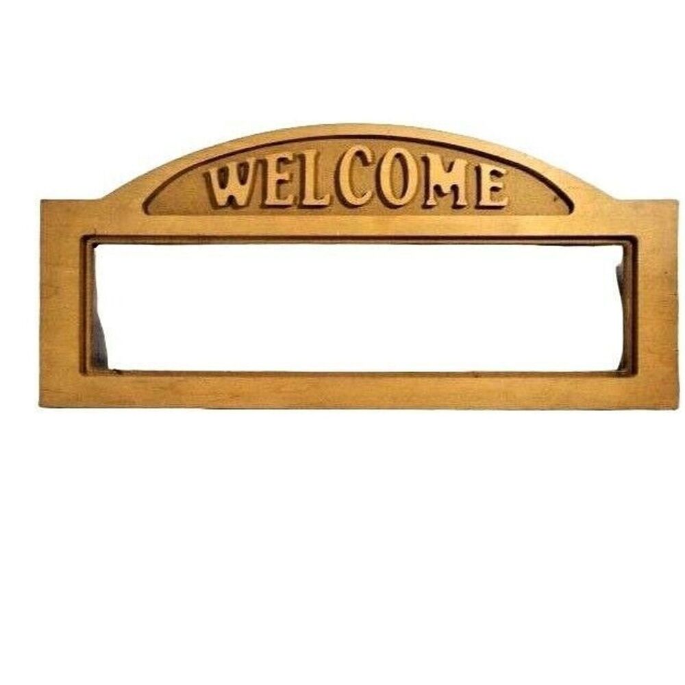 Welcome Sign Unfinished Natural Wood Address Name Plaque 20 x 9-inch Crafts NEW